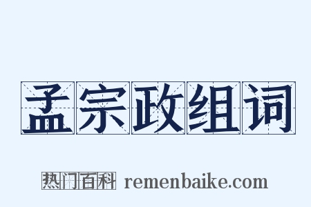 孟宗政组词是什么意思的图片